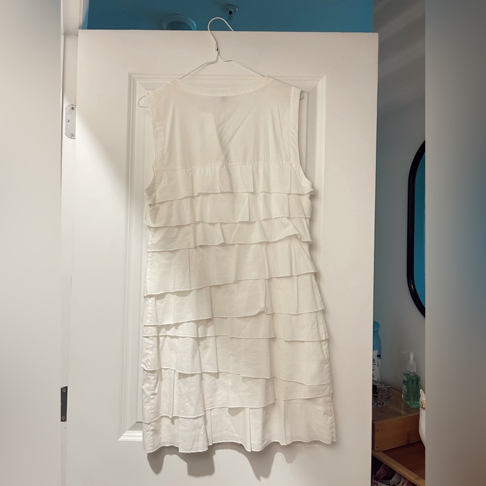 White Ruffle Dress - Picture 2 of 3